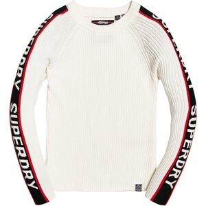 Superdry White Cotton Creck Sweater
